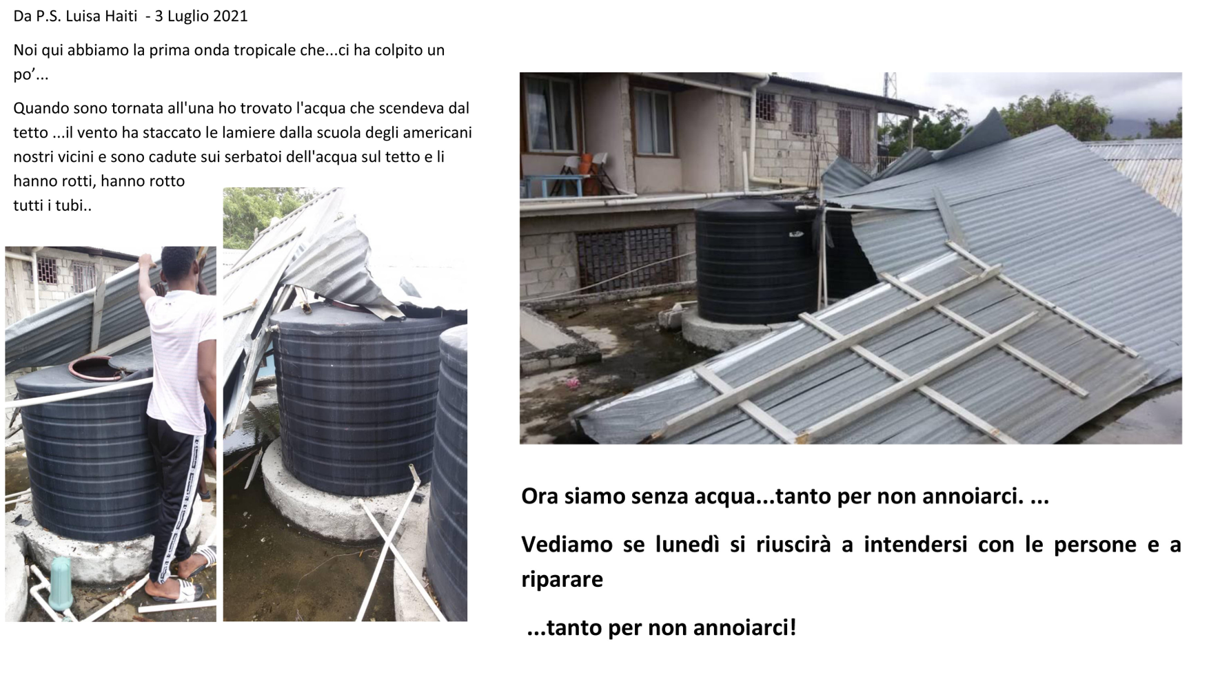 da PS Luisa - Haiti 3 Luglio 2021