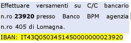 Nuovo IBAN